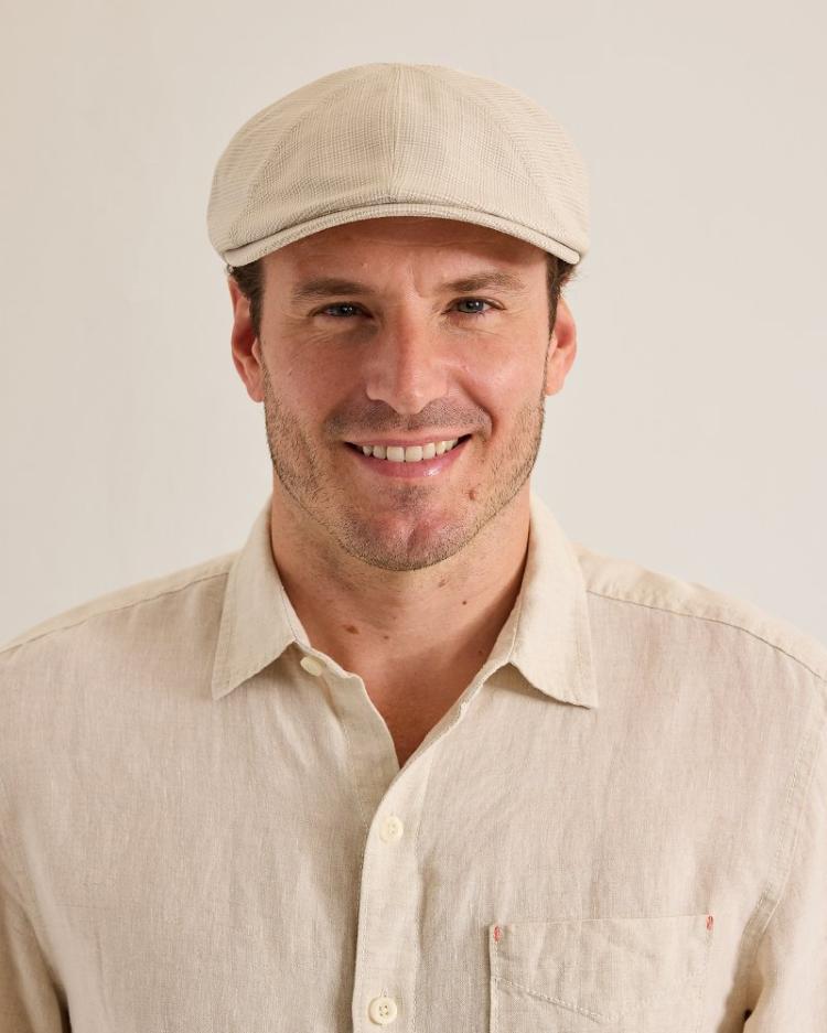 Men Hats &amp; Caps | Tommy Bahama Jeth 8-Panel Cap Chalk Plaid