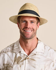 Men Hats &amp; Caps | Tommy Bahama Mid-Brim Trilby Fedora Hat Ivory