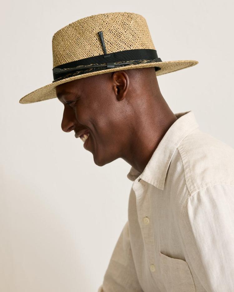 Men Hats &amp; Caps | Tommy Bahama Verrett Seagrass Hat Natural