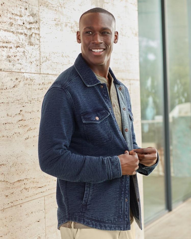 Men Jackets &amp; Outerwear | Tommy Bahama Indigo Paradise CPO Shirt Jacket Indigo