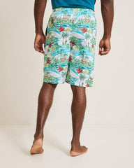 Men Loungewear &amp; Pajamas | Tommy Bahama Big &amp; Tall Woven Tropical Print Pajama Shorts Big Sky Blue