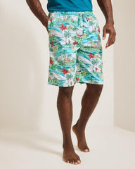 Men Loungewear &amp; Pajamas | Tommy Bahama Big &amp; Tall Woven Tropical Print Pajama Shorts Big Sky Blue