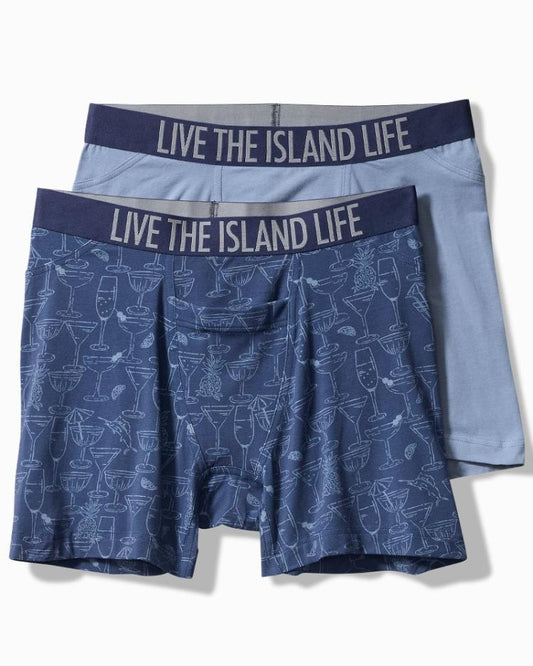 Men Loungewear &amp; Pajamas | Tommy Bahama Cotton-Modal Boxer Briefs - 2-Pack Dark Denim