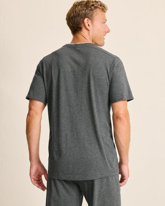 Men Loungewear &amp; Pajamas | Tommy Bahama Jersey Short-Sleeve V-Neck T-Shirt Heather Charcoal Grey