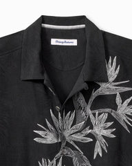 Men Shirts | Tommy Bahama Across Paradise Silk Camp Shirt Black