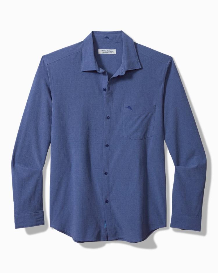Men Shirts | Tommy Bahama Bahama Coast Sands IslandZone® Long-Sleeve Shirt Classic Blue