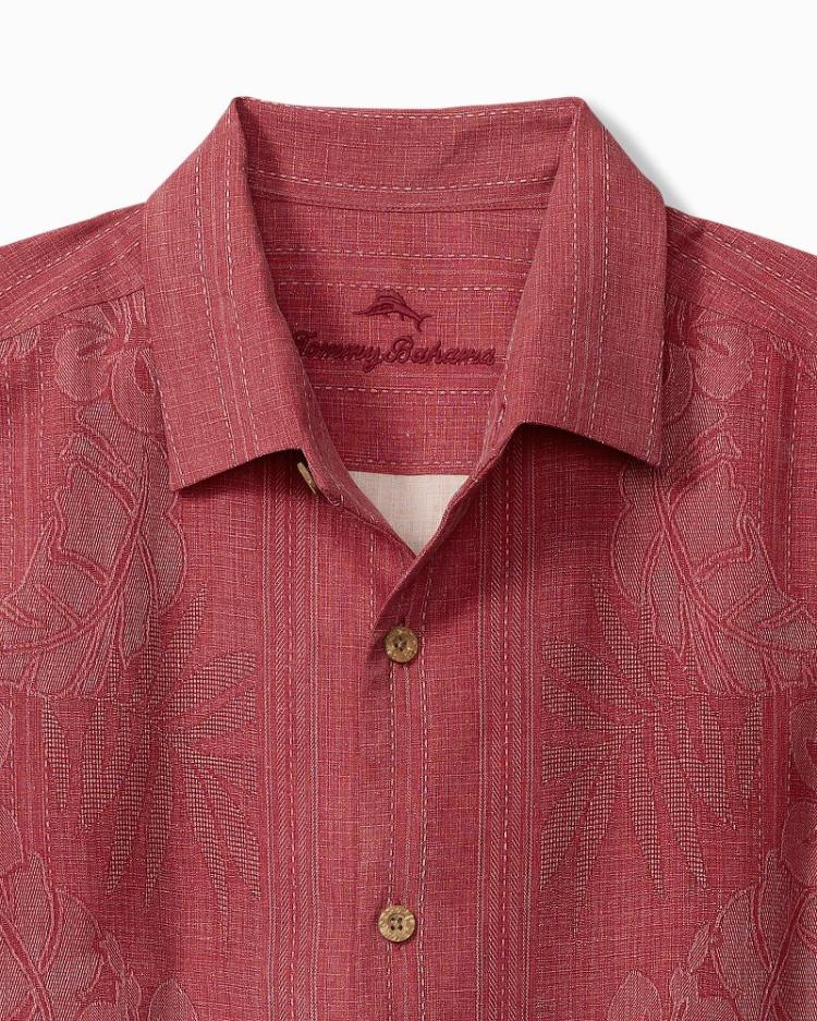 Men Shirts | Tommy Bahama Big &amp; Tall Bali Border Silk Camp Shirt Deep Havana