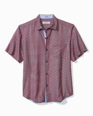 Men Shirts | Tommy Bahama Big &amp; Tall Coconut Point Beachcomber Geo IslandZone® Camp Shirt After Dark