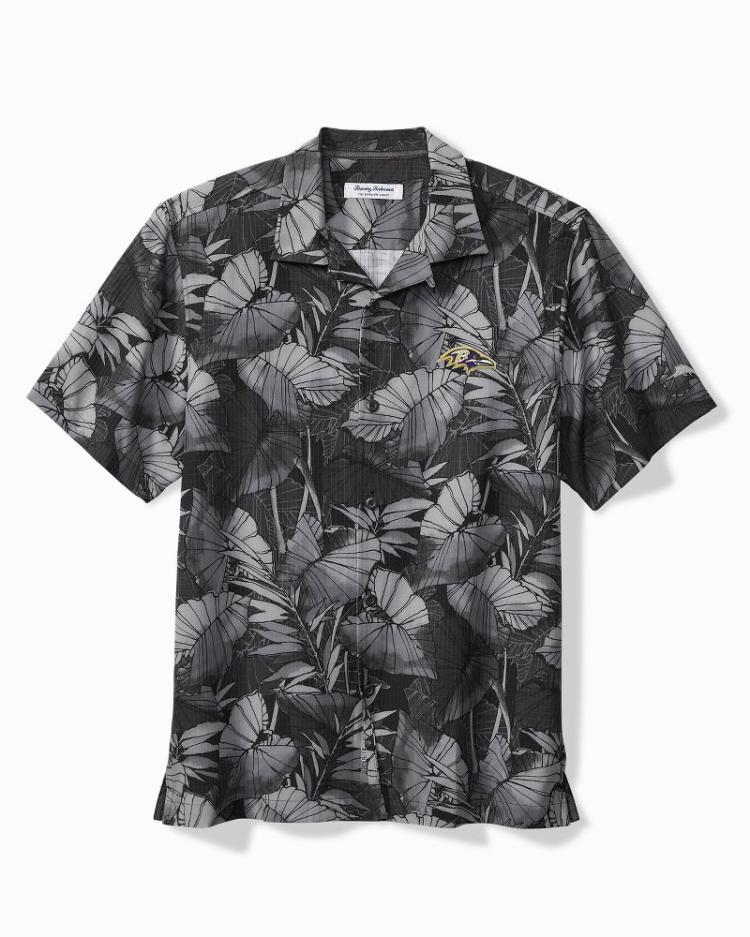 Men Shirts | Tommy Bahama Big &amp; Tall NFL Bahama Coast Nuevo Fronds IslandZone® Shirt Baltimore_ravens