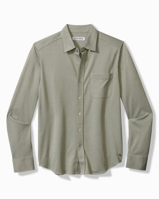 Men Shirts | Tommy Bahama Big &amp; Tall San Lucio Knit Stretch Shirt Dark Fern