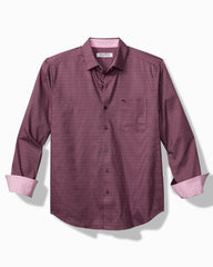 Men Shirts | Tommy Bahama Big &amp; Tall Sarasota Stretch Ventura Isles IslandZone® Stripe Shirt Grape Wine