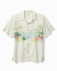 Men Shirts | Tommy Bahama Bloom With A View Silk Camp Shirt Continental
