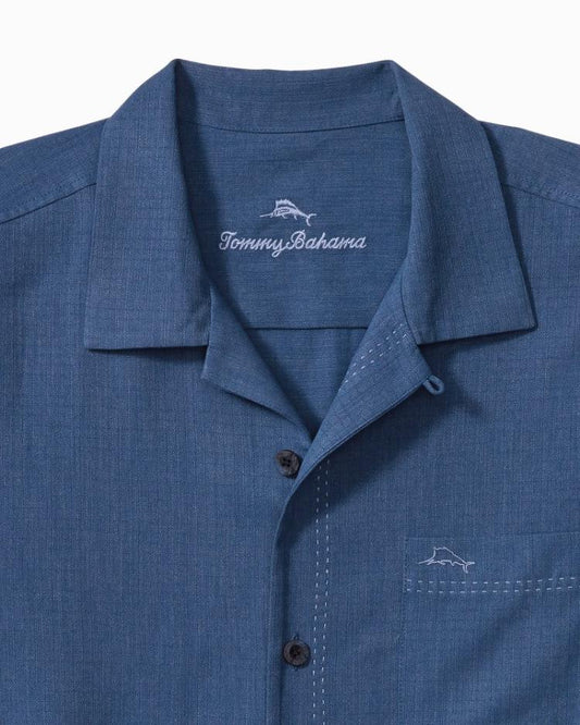 Men Shirts | Tommy Bahama Coastal Breeze Check IslandZone® Camp Shirt Dockside Blue