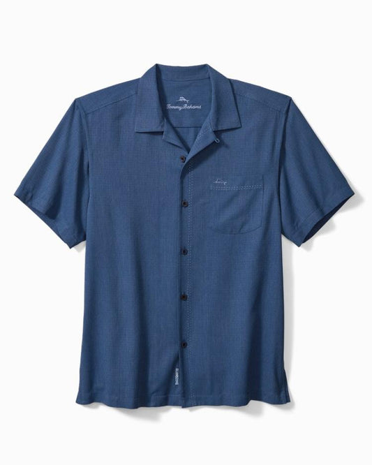 Men Shirts | Tommy Bahama Coastal Breeze Check IslandZone® Camp Shirt Dockside Blue