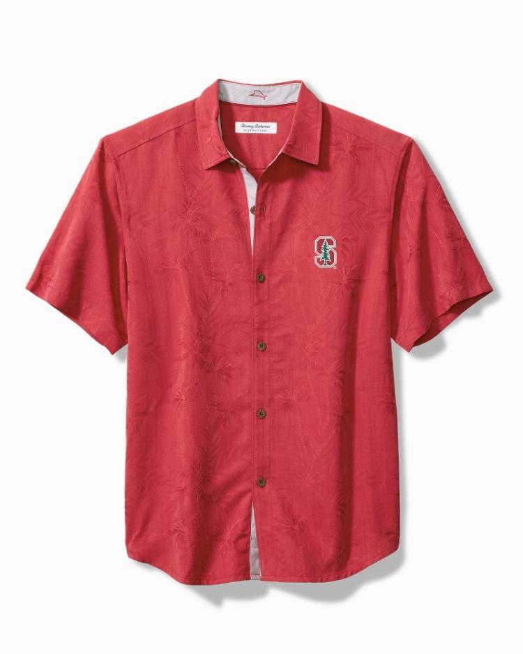 Men Shirts | Tommy Bahama Collegiate Coconut Point Palm Vista IslandZone® Camp Shirt Stanford
