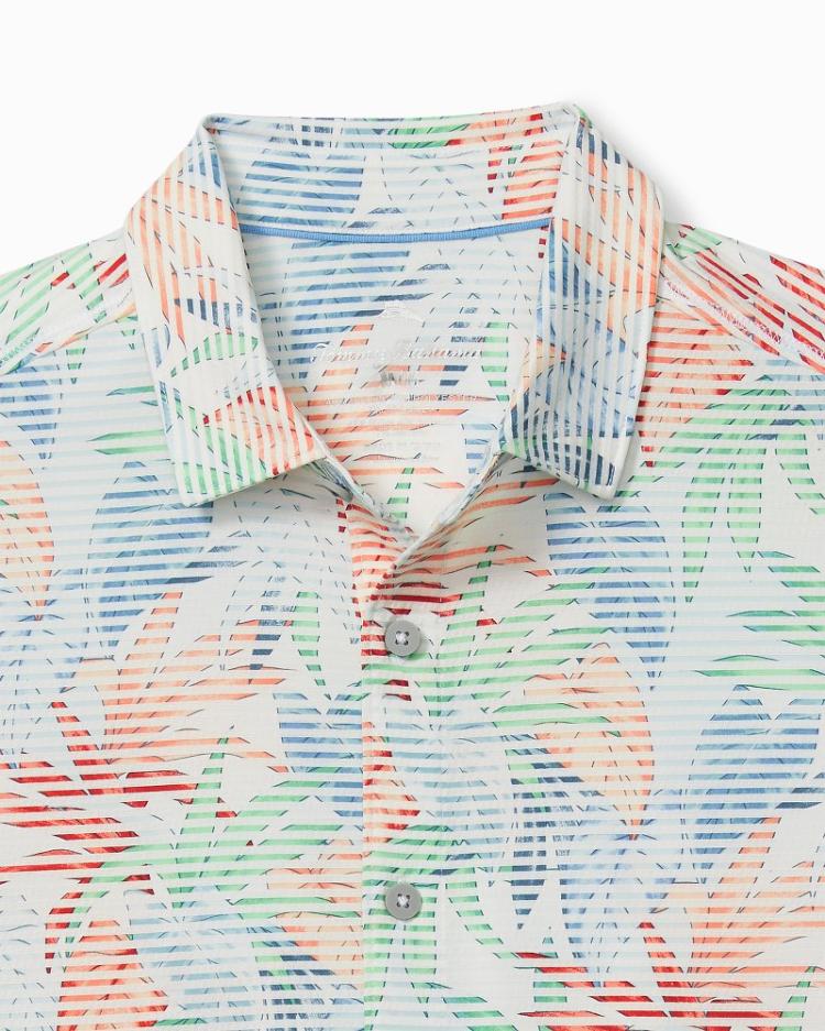 Men Shirts | Tommy Bahama Costa Wave Canopy IslandZone® Short-Sleeve Shirt Vacation Blue