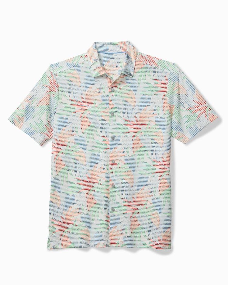 Men Shirts | Tommy Bahama Costa Wave Canopy IslandZone® Short-Sleeve Shirt Vacation Blue