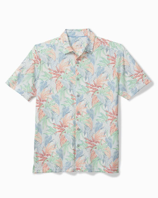 Men Shirts | Tommy Bahama Costa Wave Canopy IslandZone® Short-Sleeve Shirt Vacation Blue