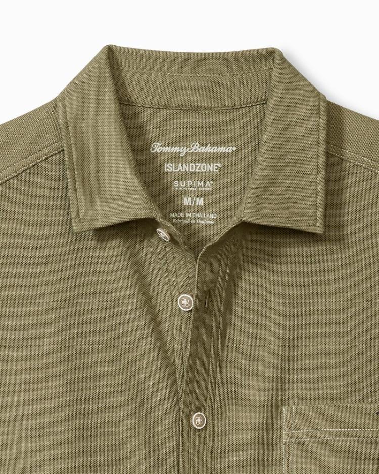 Men Shirts | Tommy Bahama Emfielder IslandZone® Knit Short-Sleeve Shirt Tea Leaf