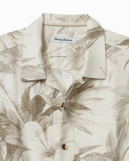 Men Shirts | Tommy Bahama Flora Oasis IslandZone® Camp Shirt Pure Khaki