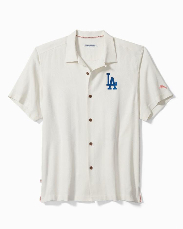 Men Shirts | Tommy Bahama Go Big Or Go Home Silk Camp Shirt Los_angeles_dodgers