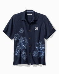 Men Shirts | Tommy Bahama MLB® Hibiscus Vibrations Silk Camp Shirt New_york_yankees