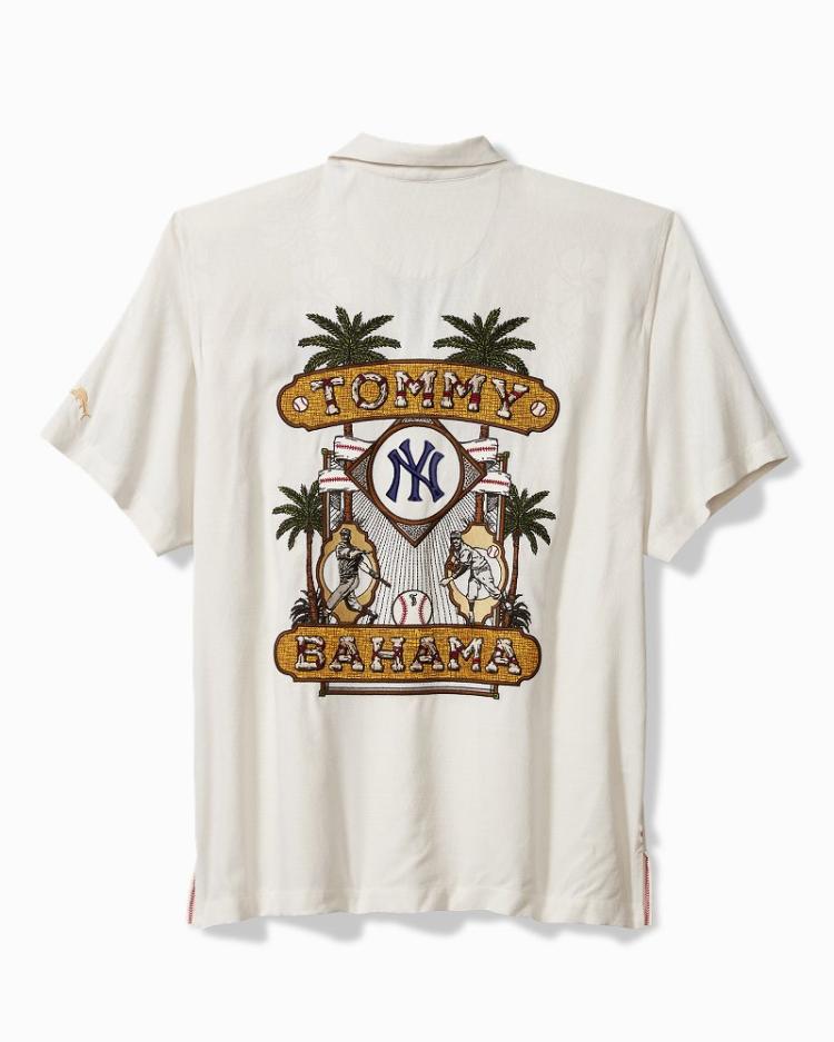 Men Shirts | Tommy Bahama MLB® Pitcher's Paradiso Silk Camp Shirt New_york_yankees