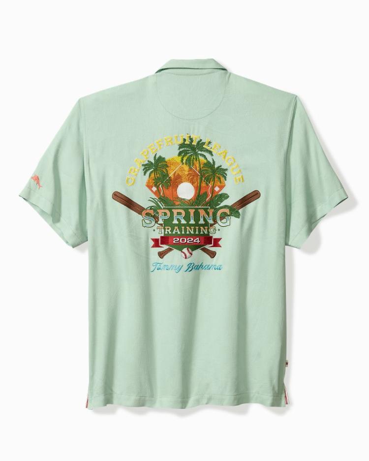 Men Shirts | Tommy Bahama MLB® Spring Training™ 2024 Grapefruit League Silk Camp Patina