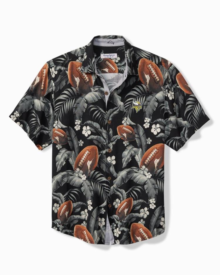 Men Shirts | Tommy Bahama NFL Veracruz Cay First Down Blooms Short-Sleeve Shirt Minnesota_vikings