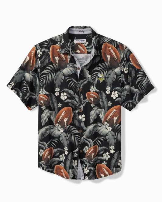 Men Shirts | Tommy Bahama NFL Veracruz Cay First Down Blooms Short-Sleeve Shirt Minnesota_vikings