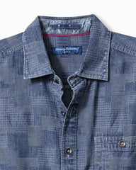 Men Shirts | Tommy Bahama Paradise Patchwork Long-Sleeve Shirt Blue Jean