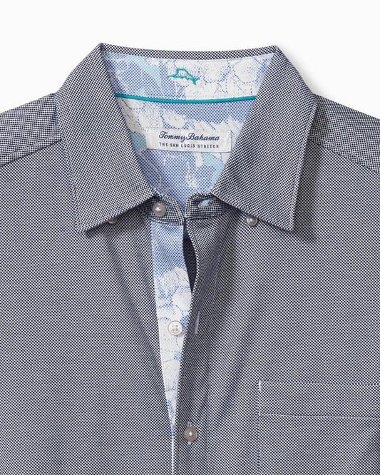 Men Shirts | Tommy Bahama San Lucio Cali Blooms Happy Hour Knit Stretch Shirt Bering Blue