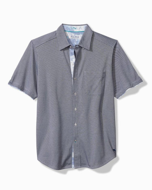Men Shirts | Tommy Bahama San Lucio Cali Blooms Happy Hour Knit Stretch Shirt Bering Blue
