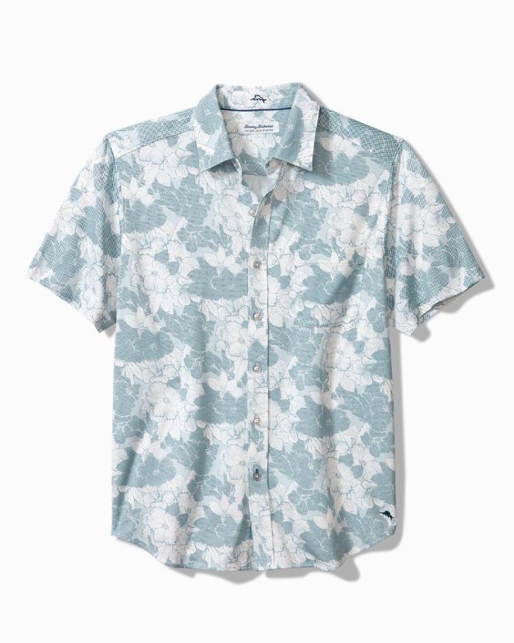 Men Shirts | Tommy Bahama San Lucio Cali Blooms Knit Stretch Shirt Seven Seas