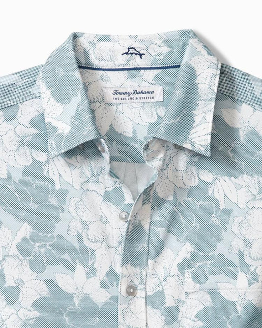 Men Shirts | Tommy Bahama San Lucio Cali Blooms Knit Stretch Shirt Seven Seas