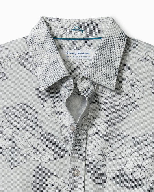 Men Shirts | Tommy Bahama San Lucio Harbor Garden Knit Stretch Shirt Ash Grey