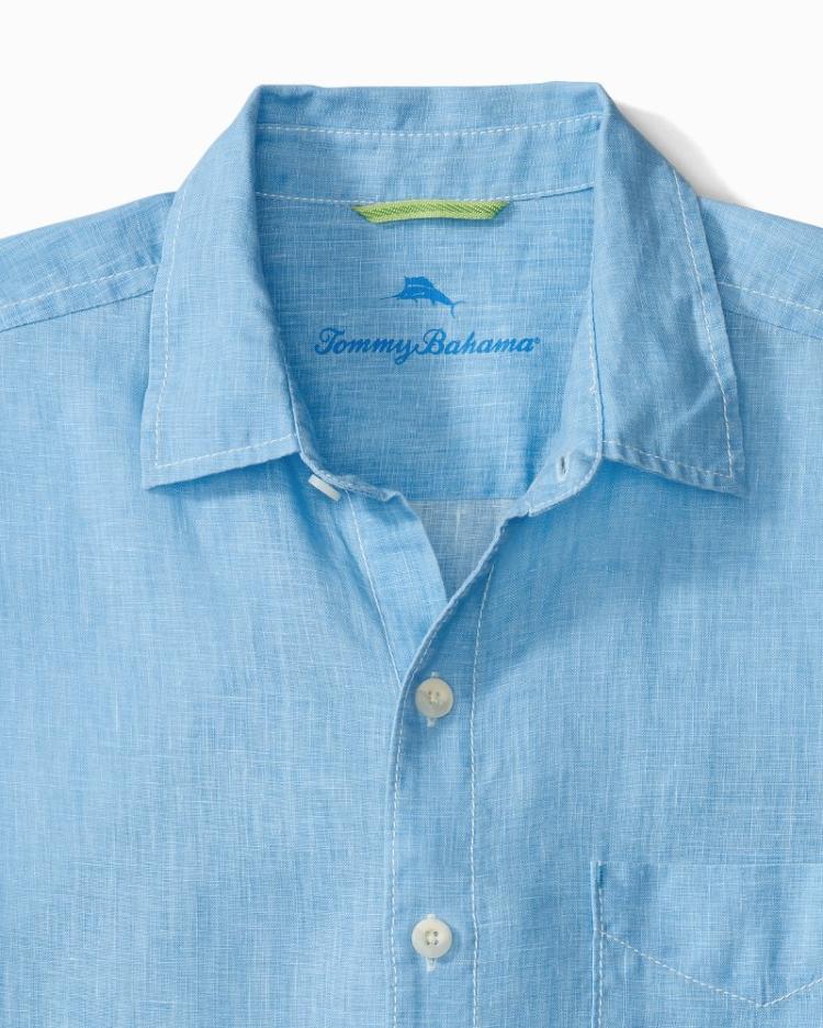 Men Shirts | Tommy Bahama Sea Glass Breezer Linen Shirt Blue Yonder