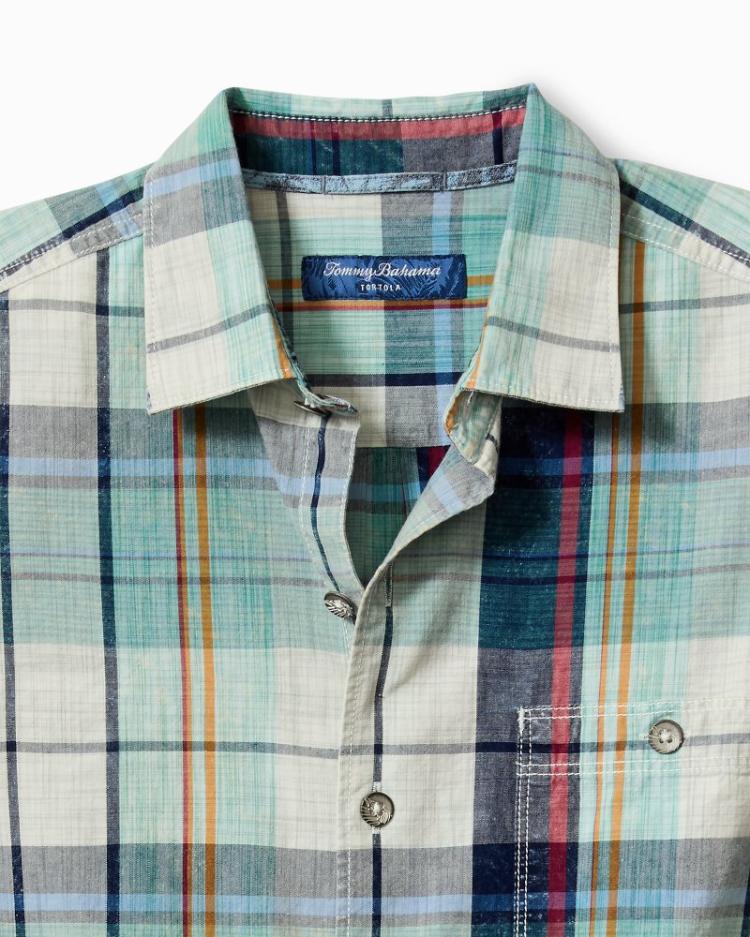Men Shirts | Tommy Bahama Sunwash Check Long-Sleeve Shirt Azul Mar