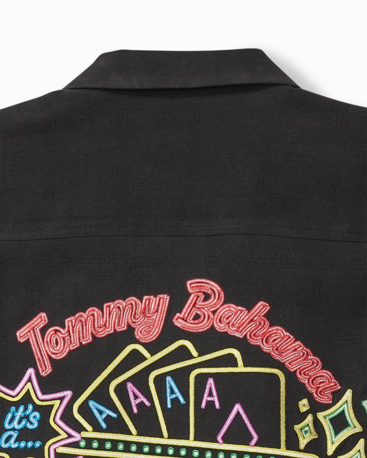 Men Shirts | Tommy Bahama Vegas State Of Mind Silk Camp Shirt Black