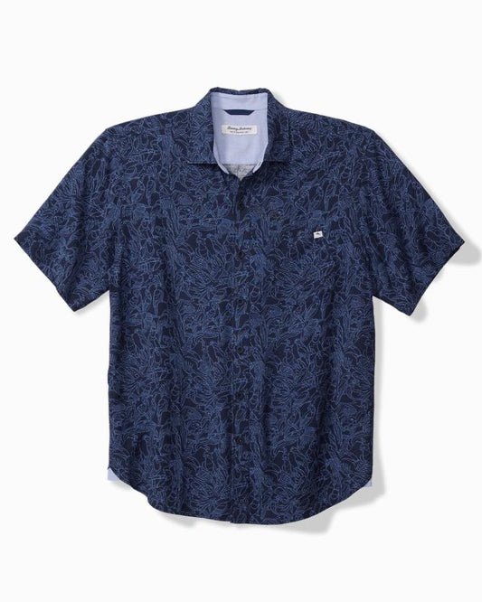 Men Shirts | Tommy Bahama Veracruz Cay Paradise Pajaro Short-Sleeve Shirt Deep Tahoe