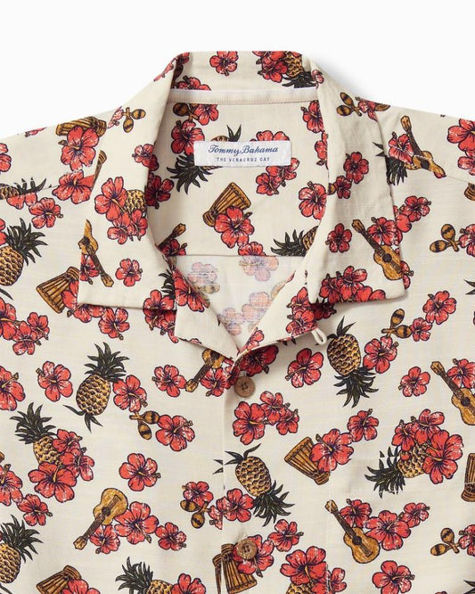 Men Shirts | Tommy Bahama Veracruz Cay Ukelele Blooms Short-Sleeve Shirt Bleached Sand