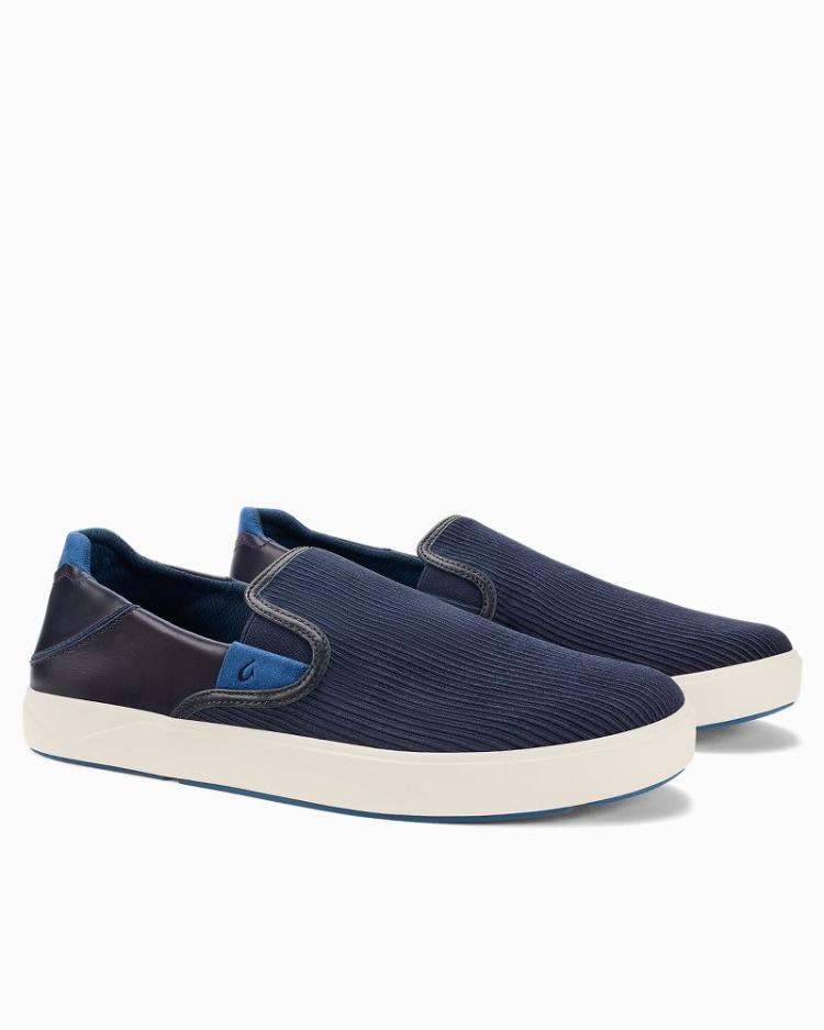 Men Shoes &amp; Sandals | Tommy Bahama OluKai® Lae'ahi Kapa Corduroy Slip-On Sneakers Trench Blue