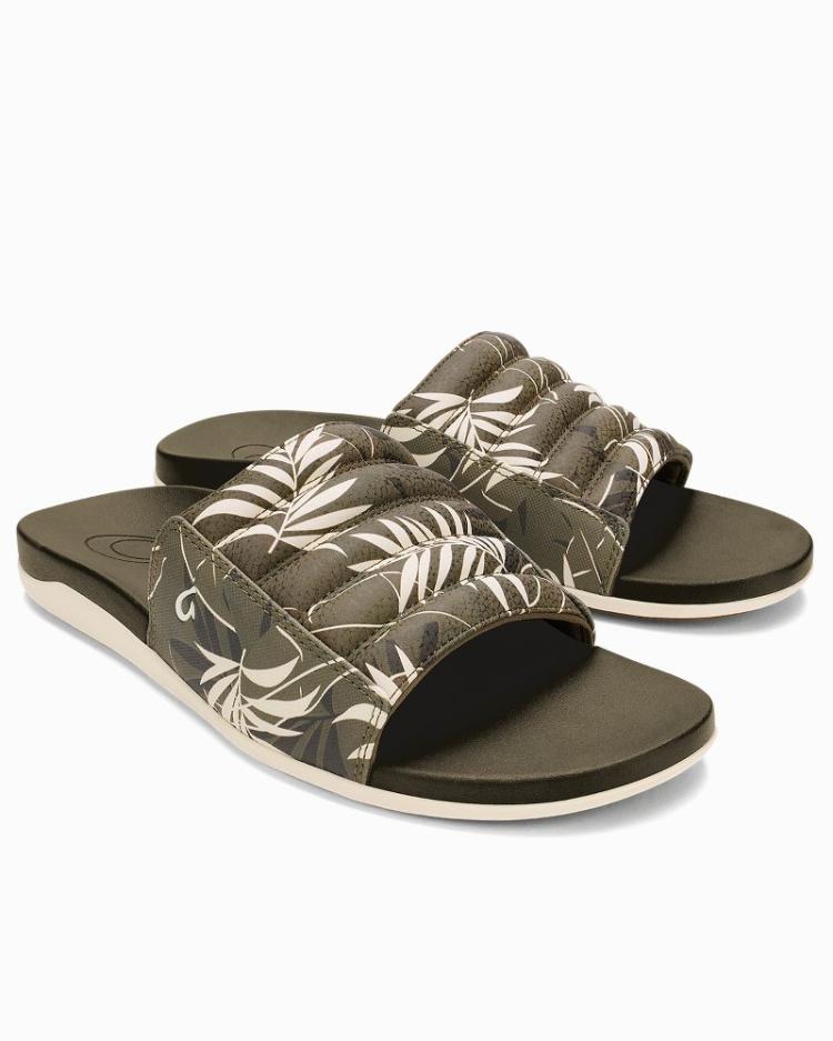 Men Shoes &amp; Sandals | Tommy Bahama OluKai® Maha 'Olu Slides Hunter