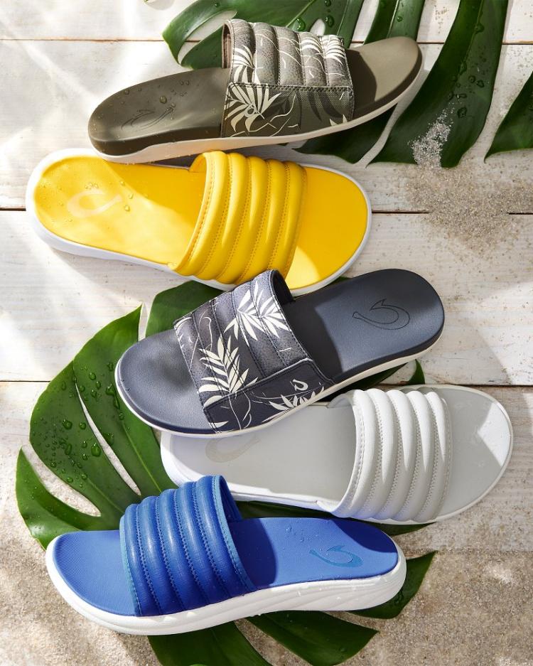 Men Shoes &amp; Sandals | Tommy Bahama OluKai® Maha 'Olu Slides Hunter