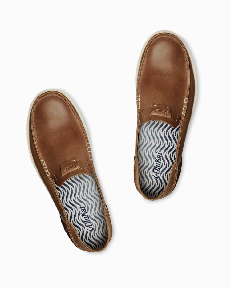 Men Shoes &amp; Sandals | Tommy Bahama OluKai® Kākaha Leather Slip-On Shoes Fox