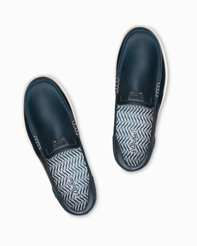 Men Shoes &amp; Sandals | Tommy Bahama OluKai® Kākaha Leather Slip-On Shoes Lagoon