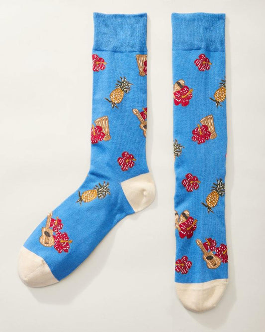 Men Socks | Tommy Bahama Aloha Spirit Socks Buccaneer Blue
