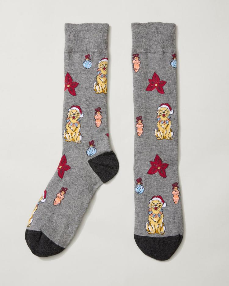 Men Socks | Tommy Bahama Howliday Cheer Socks Grey Heather