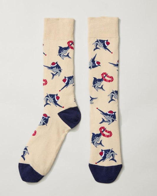 Men Socks | Tommy Bahama Merry Marlins Socks Stone