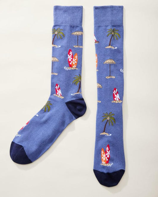 Men Socks | Tommy Bahama Shore Thing Socks Shell Grey